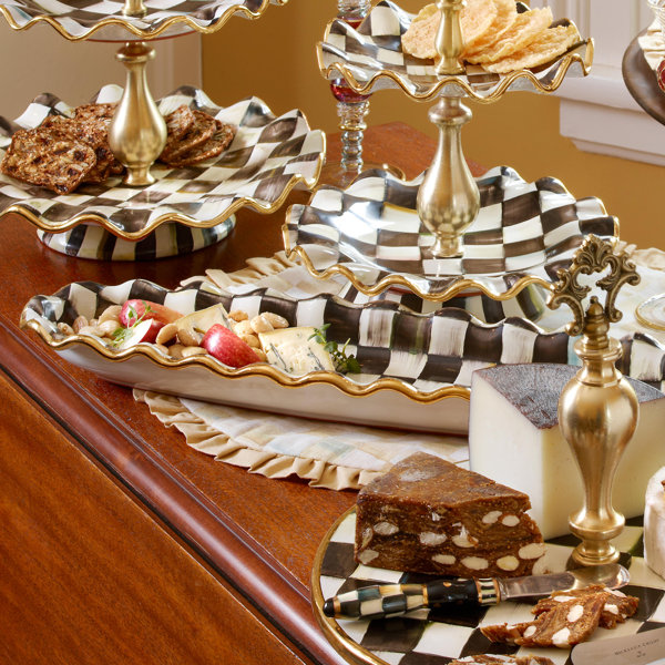 MacKenzie Childs Courtly Check® Hors D'oeuvre Serving Tray Wayfair
